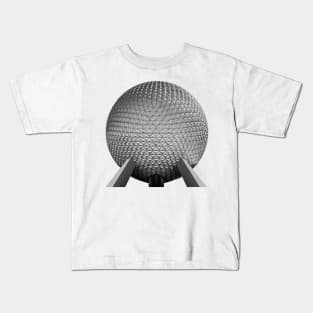 EPCOT Ball Black and White Kids T-Shirt